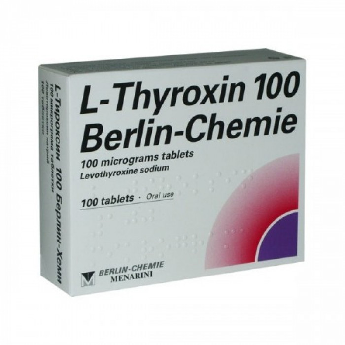 L-thyroxin (Levothyroxine) tablets 50µg 50 tablets, 100µg 50 tablets, 75µg 100 tablets, 100µg 100 tablets, 125µg 100 tablets, 150µg 100 tablets,