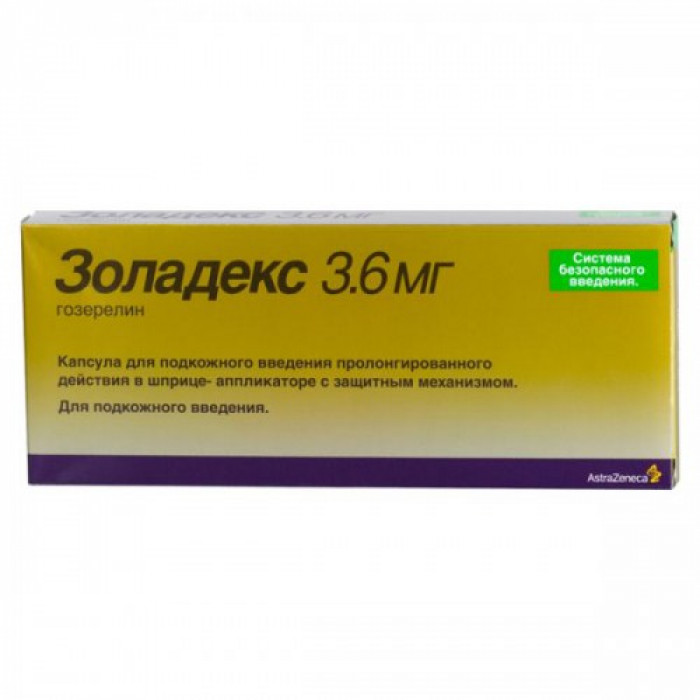Zoladex (Goserelin) 3.6mg depo-capsule prolong 1 syringe 
