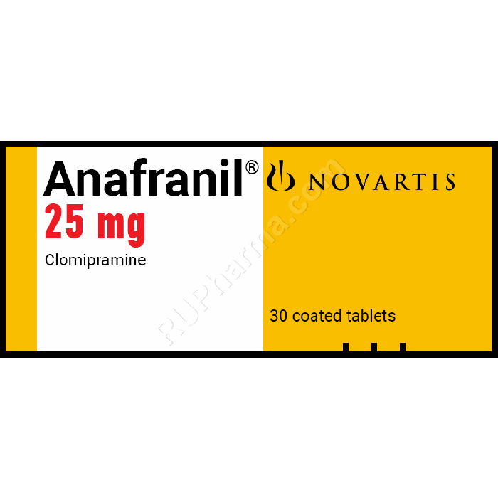 ANAFRANIL® (Clomipramine) 25 mg/tab, 30 tabs - Pharmaceutics