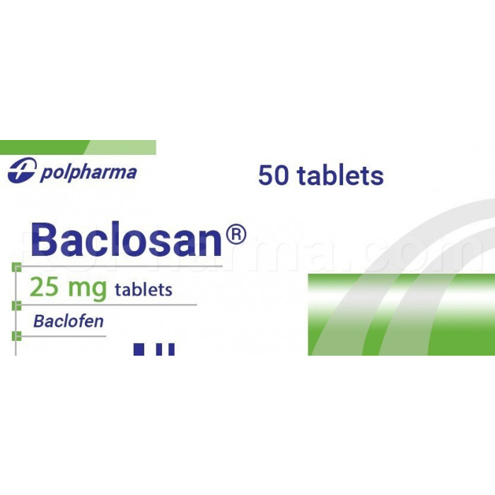 BACLOSAN® (Baclofen, Riclofen) 25 mg/tab, 50 tabs - Pharmaceutics