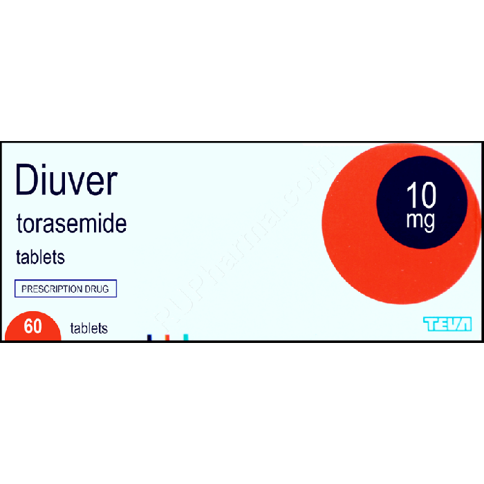 DIUVER® (Torasemid Demadex, Examid) 10 mg/tab, 60 tabs - Pharmaceutics
