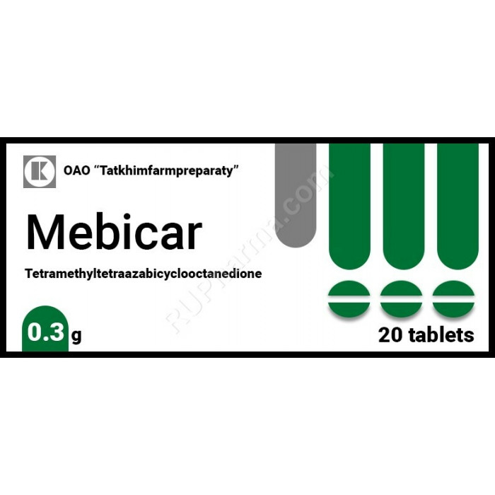 MEBICARВ® (Adaptol, Mebicarum) 300 mg/tab, 20 tabs - Pharmaceutics