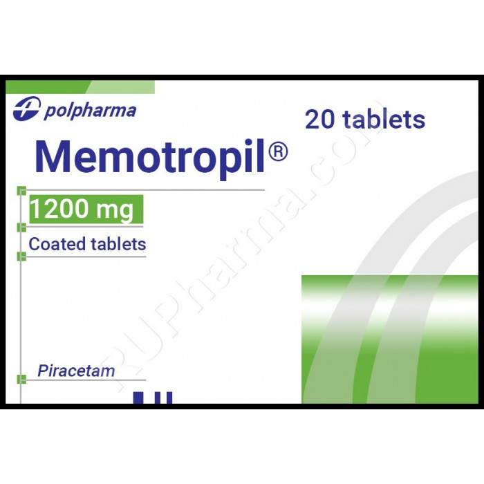 MEMOTROPIL® (Piracetam) 1200 mg/tab, 20 tabs - Pharmaceutics