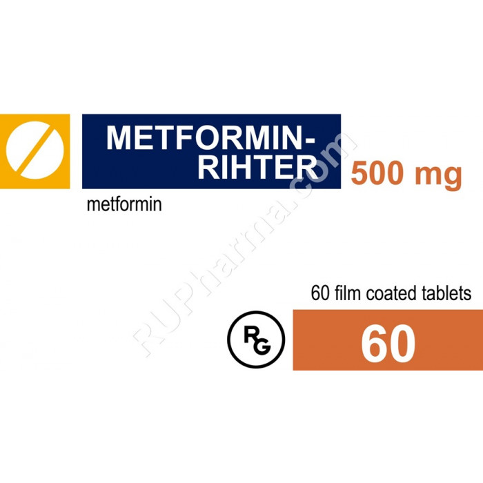METFORMIN® (Glucophage) IR-XR, 500-1000 mg/tab, 30-60 tabs - Pharmaceutics