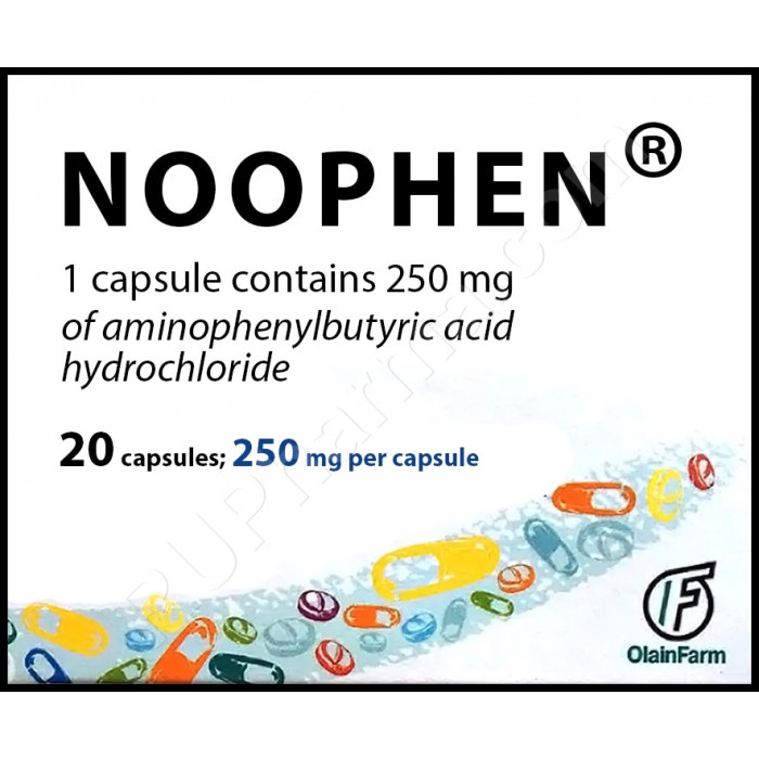 NOOFEN® (Phenibut, GABA) 250 mg/cap, 20 caps - Pharmaceutics