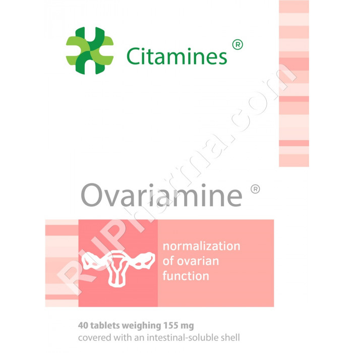 OVARIAMIN®, (Ovaries bioregulator) 155 mg/tab, 40 tabs - Pharmaceutics