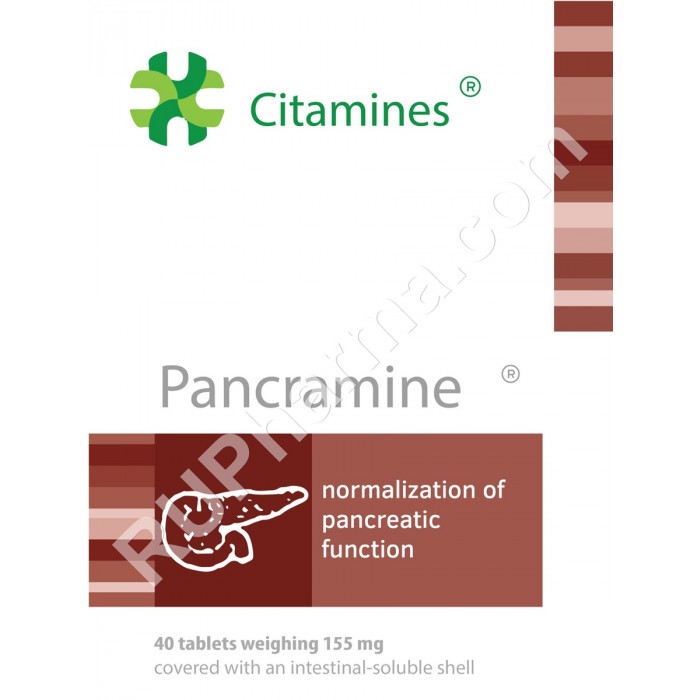 PANCRAMIN®, (Pancreas bioregulator) 155 mg/ tab, 40 tabs - Pharmaceutics