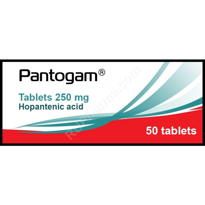 PANTOGAM® (Hopantenic acid, GABA)  250 mg/tab, 50 tabs - Pharmaceutics