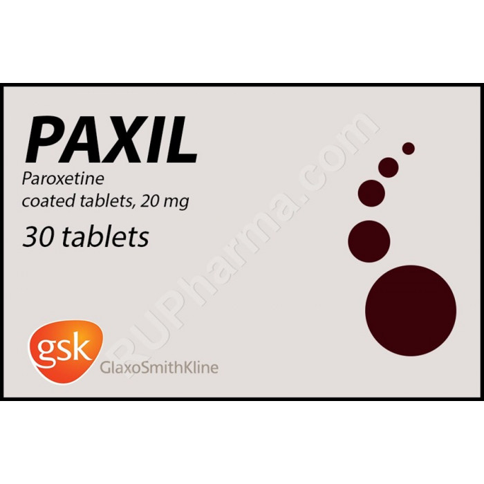 PAXIL® (Pexeva, Seroxat, Brisdelle, Rexetin) 20 mg/tab, 30 tabs - Pharmaceutics