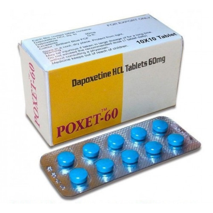 POXET-60® (Dapoxetine) 60 mg/tab, 10 tabs - Pharmaceutics