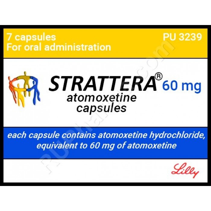 STRATTERA® (Atomoxetine) 40 mg/cap, 7 caps - Pharmaceutics