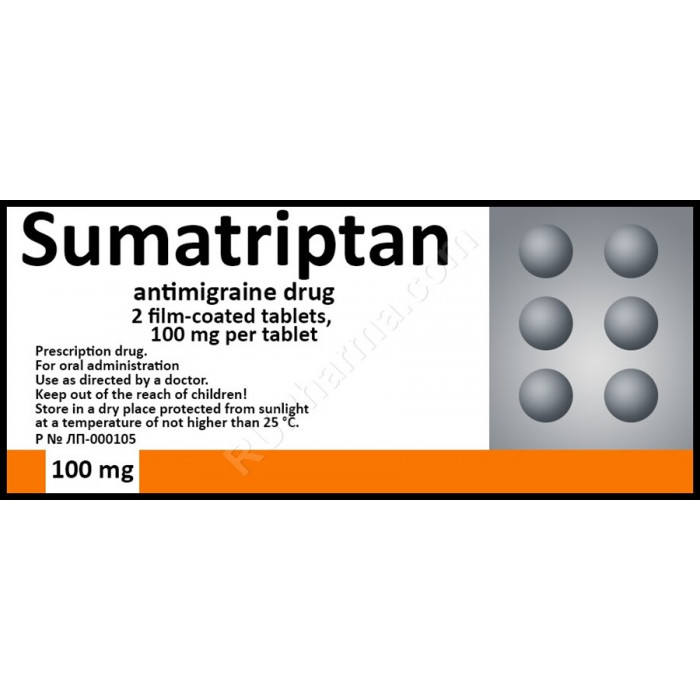 SUMATRIPTAN® (Imitrex, Imigran) 50mg/tab, 2 tabs - Pharmaceutics