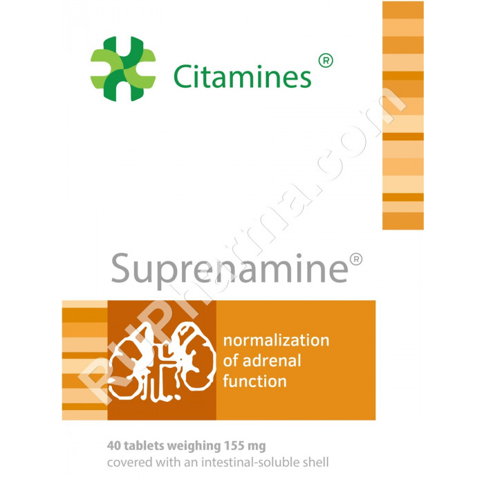 SUPRENAMIN®, (Andrenal bioregulator) 155 mg/tab, 40 tabs - Pharmaceutics
