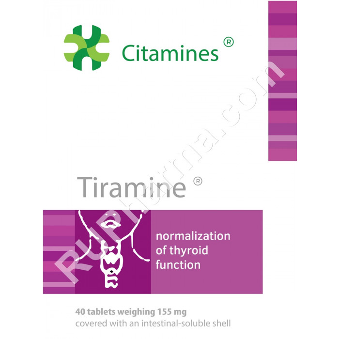 TIRAMIN®, (Thyroid bioregulator) 155 mg/tab, 40 tabs - Pharmaceutics