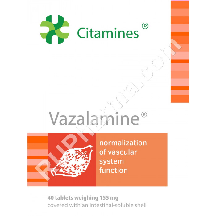VASALAMIN®, (Vessels bioregulator) 155 mg/tab, 40 tabs - Pharmaceutics